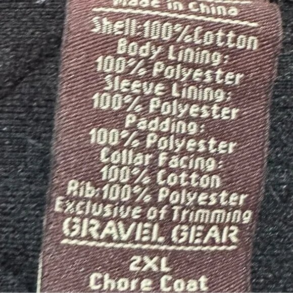 Gravel Gear Washed Chore Coat Moss Full Zip Workwear Heavy Jacket Size XXL - Picture 3 of 4